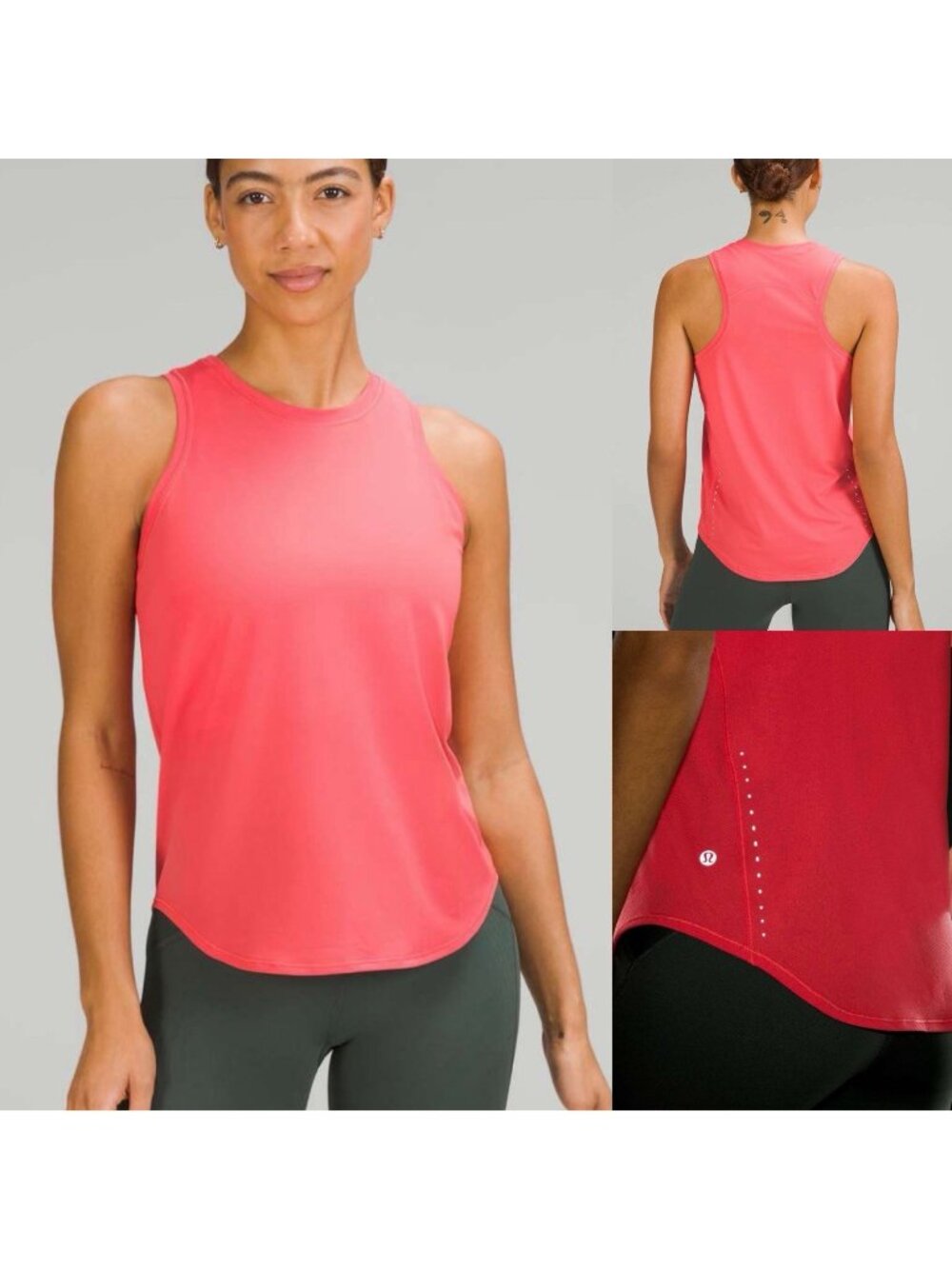 Lululemon High-Neck Running and Training Tank Top Size 6 ? Pale Raspberry W1CZ1S